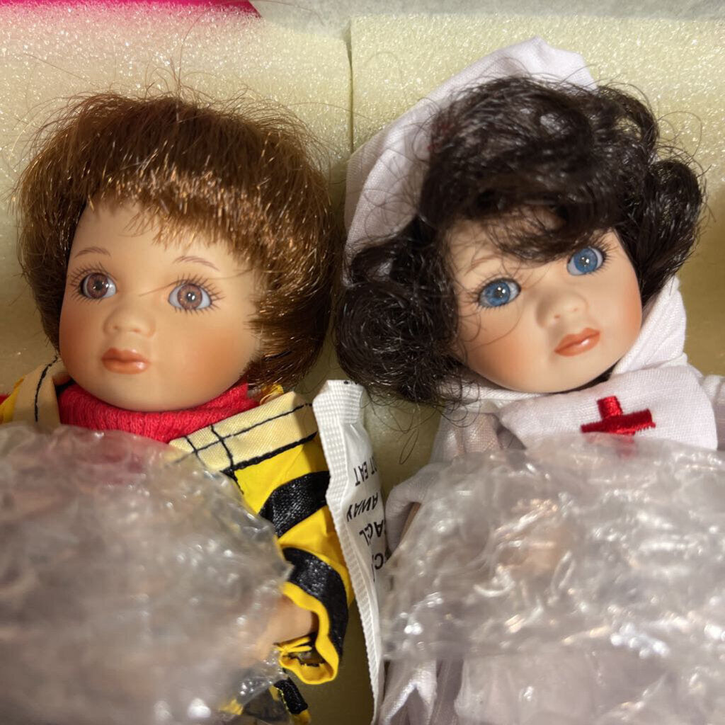 Petit Amours Heroes Porcelain Doll Set - NIB