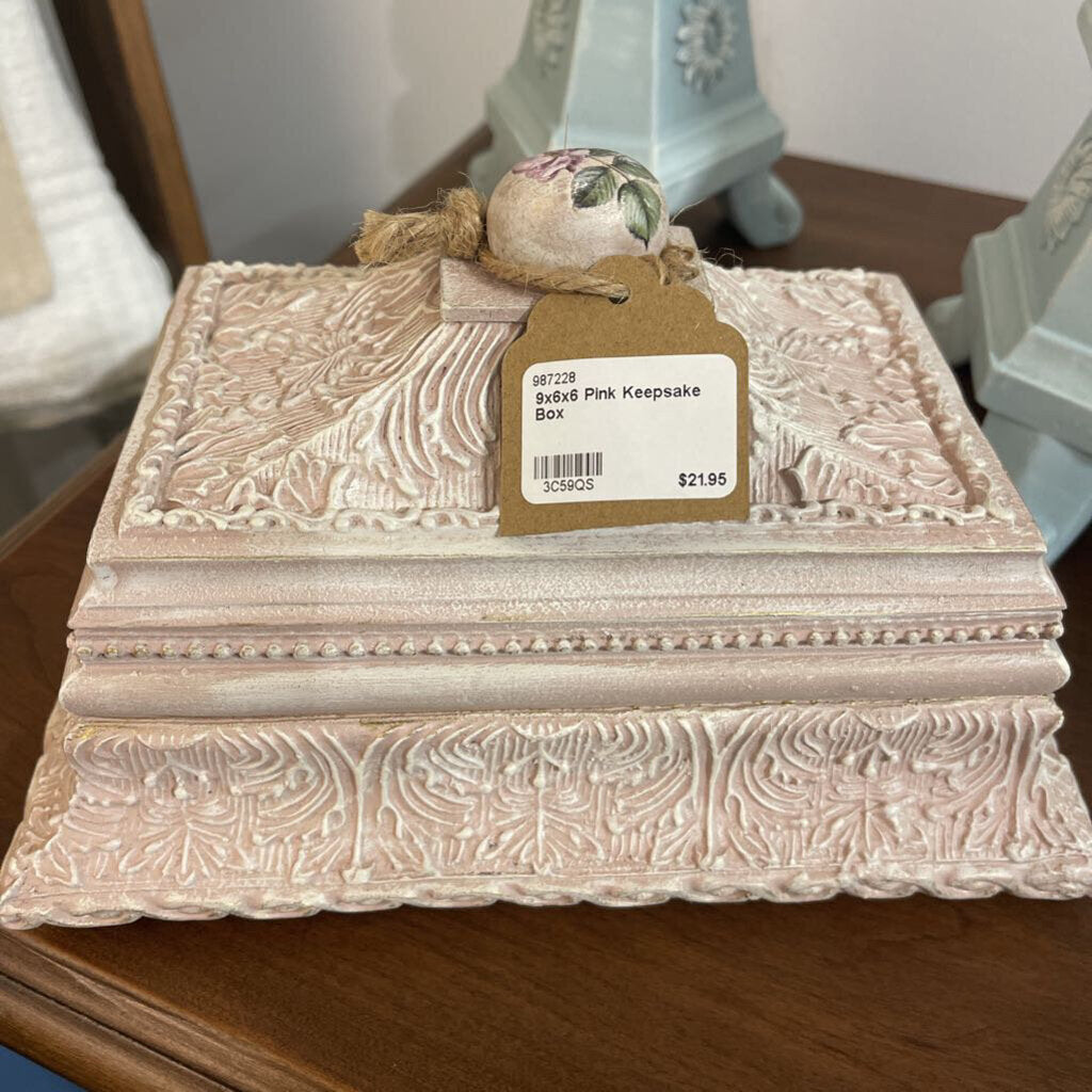 9x6x6 Pink Keepsake Box