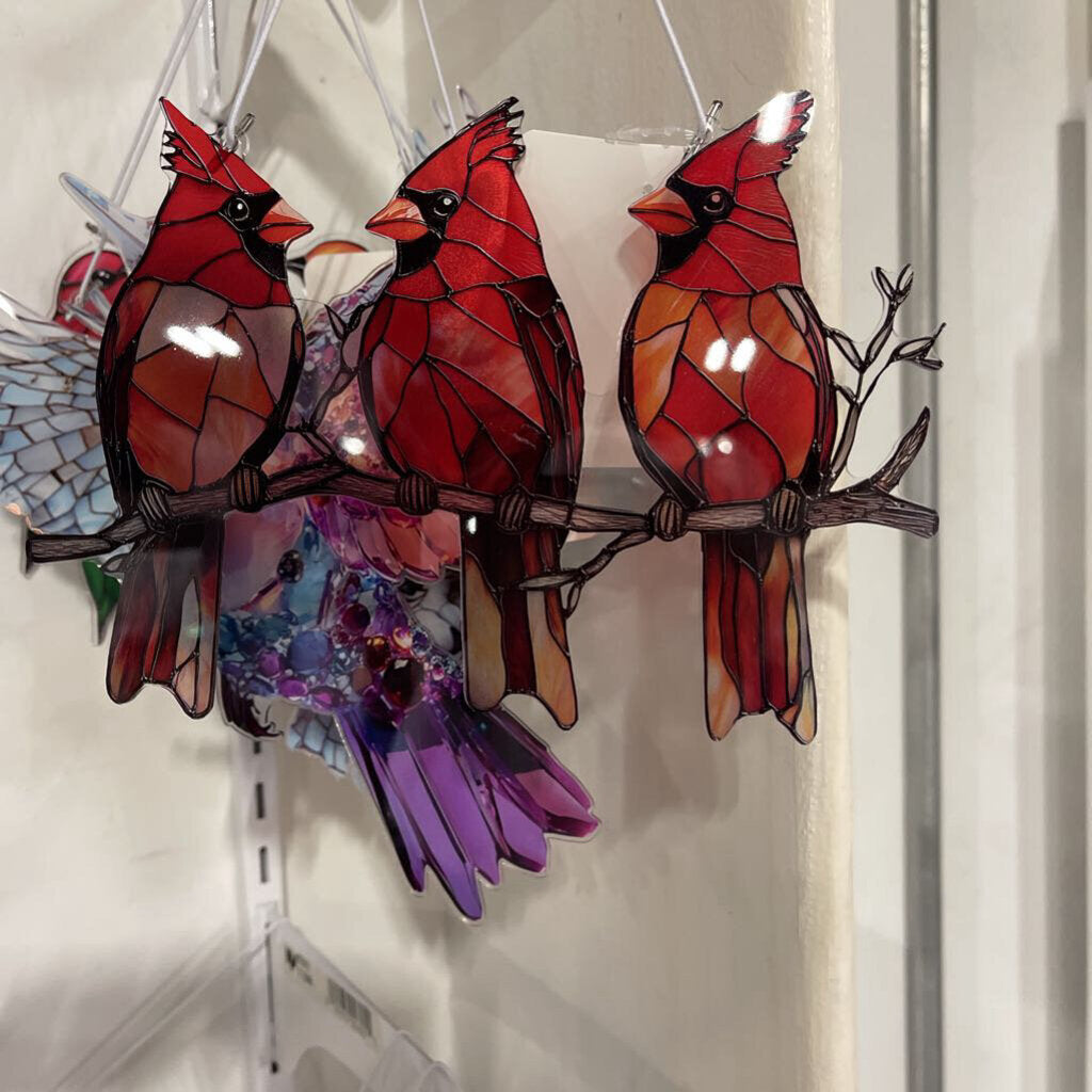 Acrylic Hanging Suncatcher - Cardinal