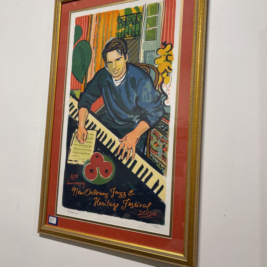 2004 New Orleans Jazzfest Poster SIGNED/NUMBERED Framed