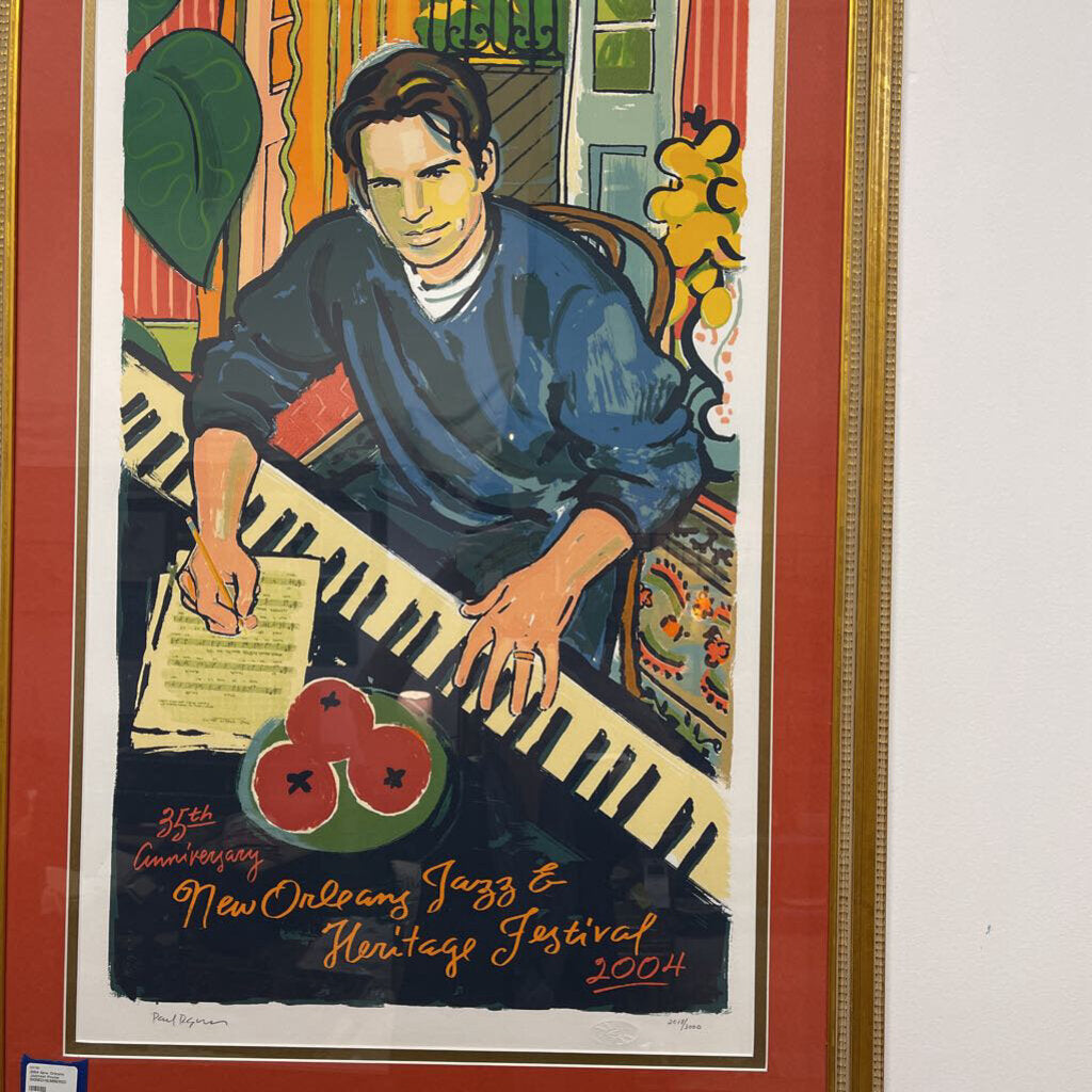 2004 New Orleans Jazzfest Poster SIGNED/NUMBERED Framed