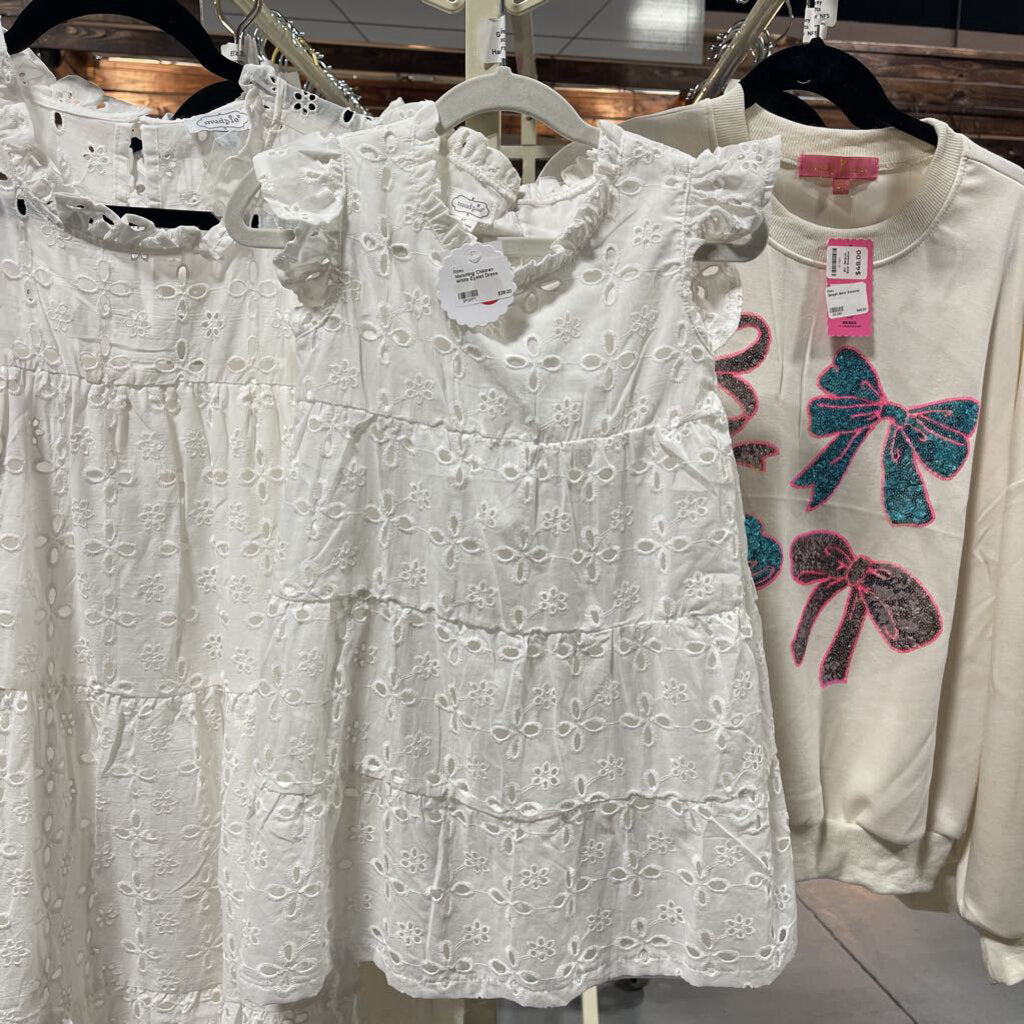 Matching Children White Eyelet Dress