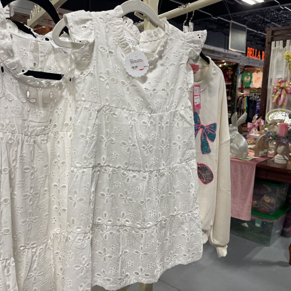 Matching Children White Eyelet Dress