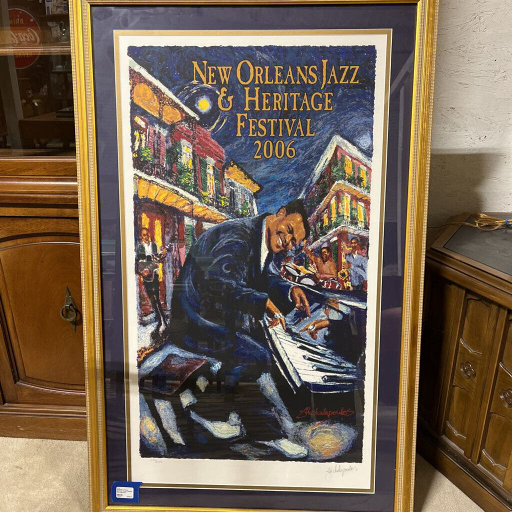 2006 New Orleans Jazzfest Poster SIGNED Michalopoulos