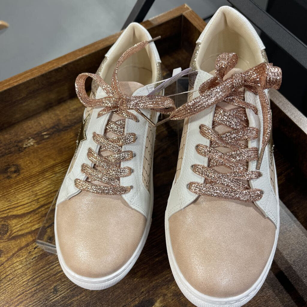 Glitter Lace Up Star Sneakers