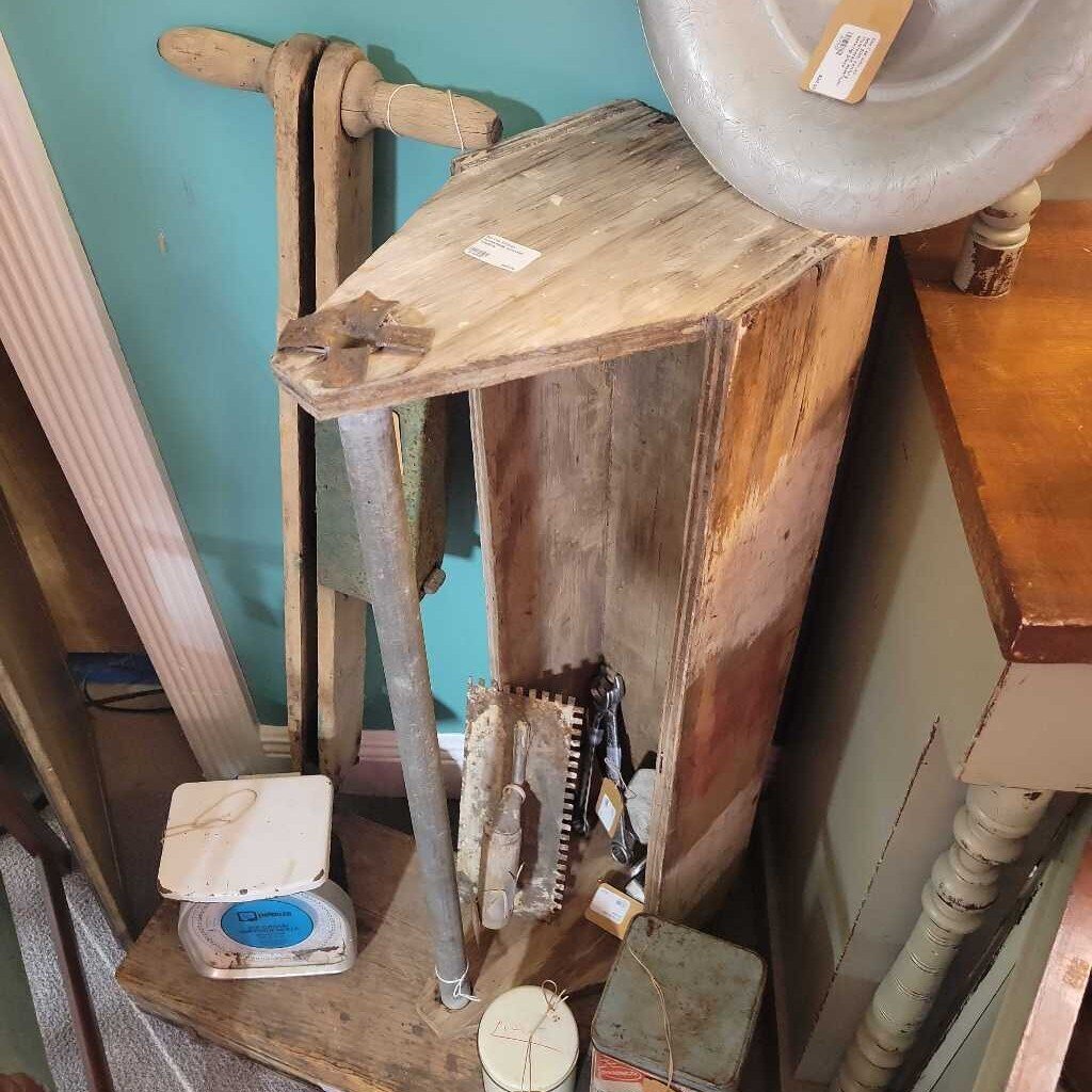 Homemade wooden toolbox