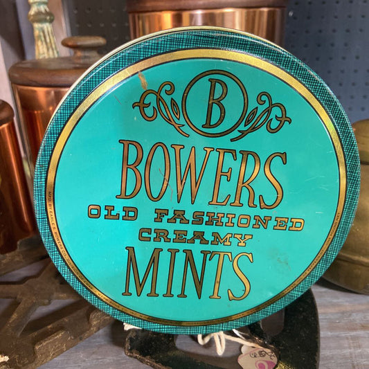 Vintage Green Bowers Mints Tin