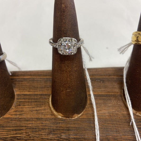 Sterling Silver Princess Cut Diamond Ring