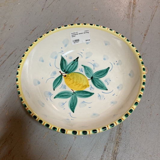 cermamic lemon serving bowl