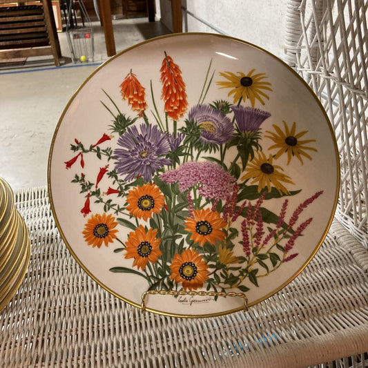 J223. Vintage Flower of the Month Plate (sold individually)