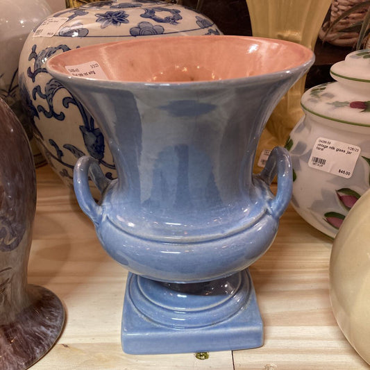 Blue/ pink red wing vase