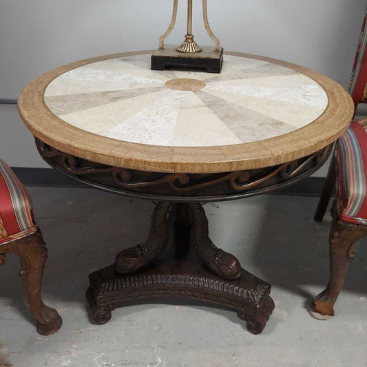 Marble Inlay Round Table