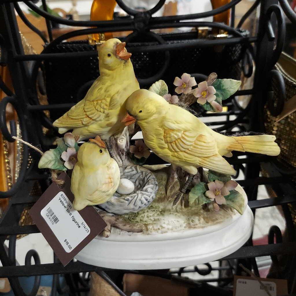 Yellow bird figurine