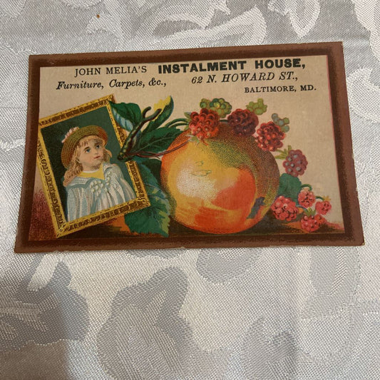 Antique Victorian Trade Card Instalment House (Excellent Condition)