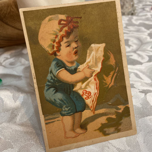 Antique Victorian Trade Card Silk & Dress Goods (Excellent Condition)