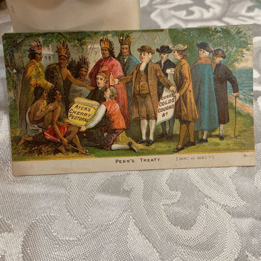 Antique Victorian Trade Card Quack Medicine Ayer's Cherry Pectoral (Excellent Condition)