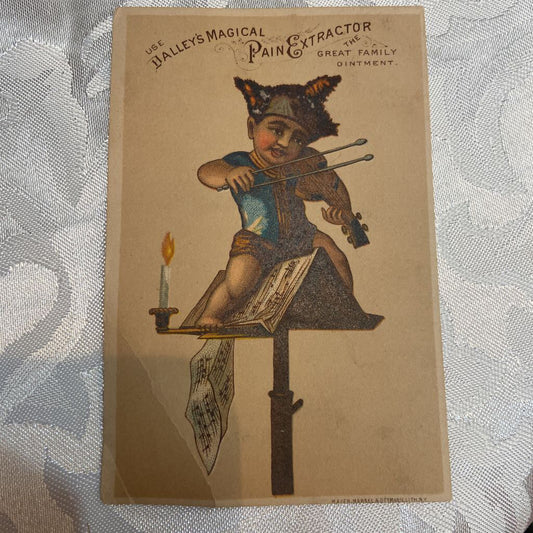Antique Victorian Trade Card Quack Medicine Dalley's Magical Pain Extractor (Excellent Condition)