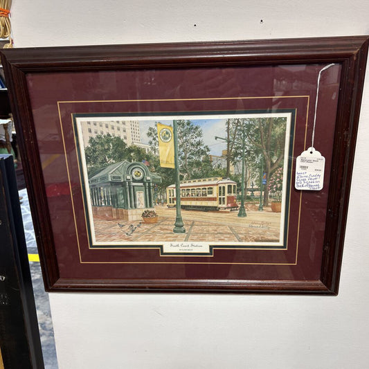 Signed print "South Court Station"