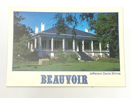 Vintage Postcard Beauvoir Jefferson Davis Shrine Chrome
