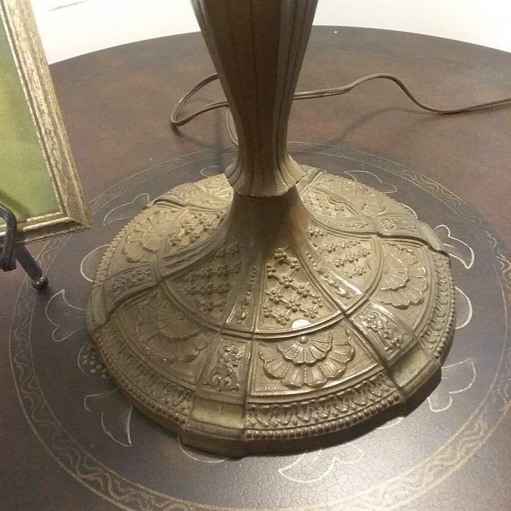 Antique glass "mushroom" top lamp