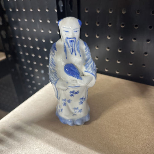 Blue and white Monk