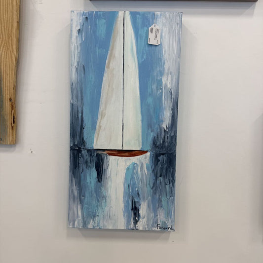 Sailboat Sailing -; Acrylic on Canvas