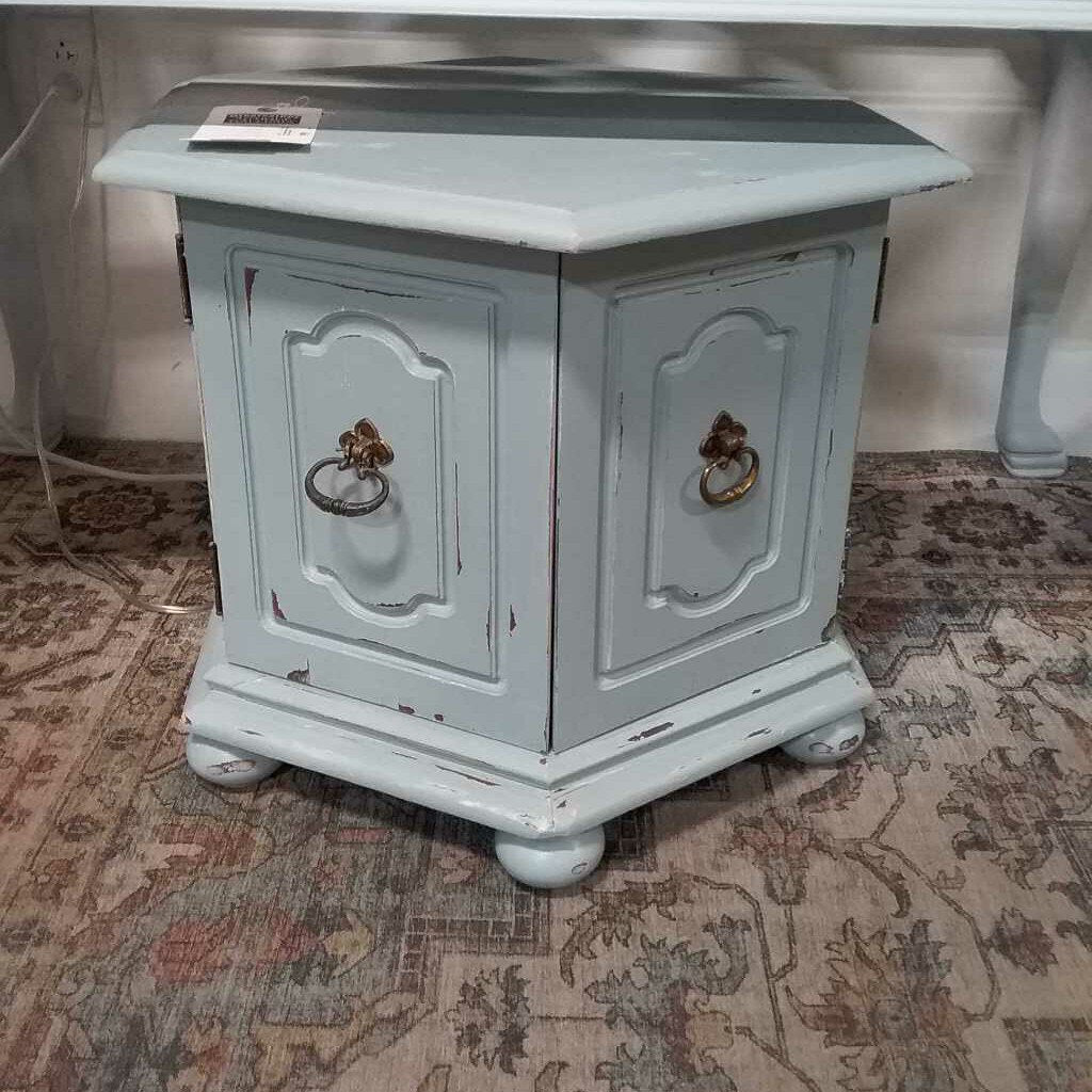 214 handpainted 6 side table nightstand