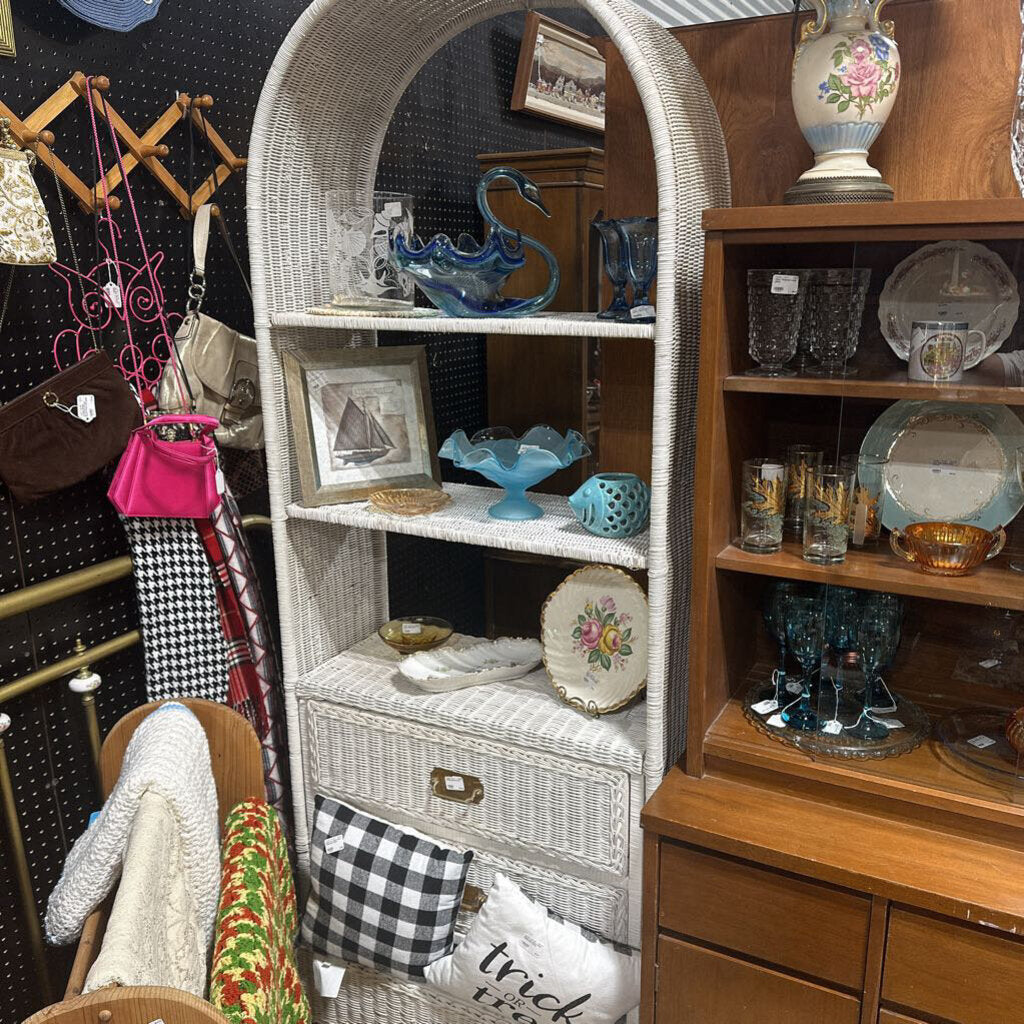 Wicker Shelving Unit