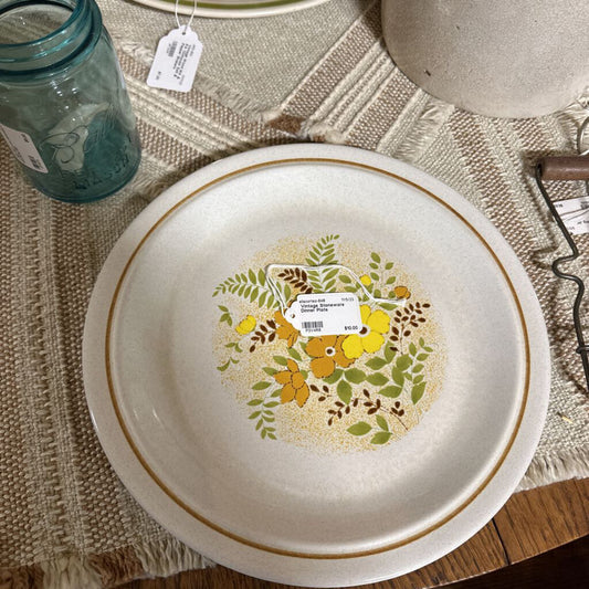 Vintage Stoneware Dinner Plate