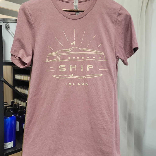 Medium, Mauve Ship Island Tshirt