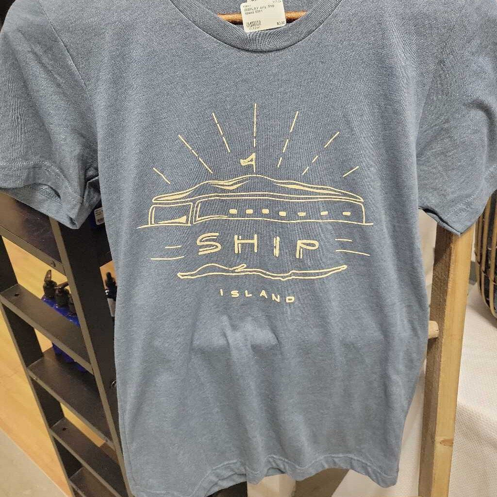 Large, Blue Ship Island Tshirt
