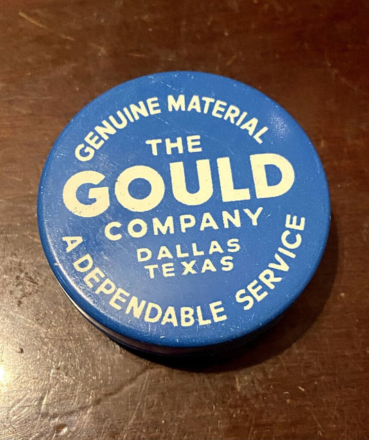 Vintage Watch Tin Gould Co Dallas TX Advertising