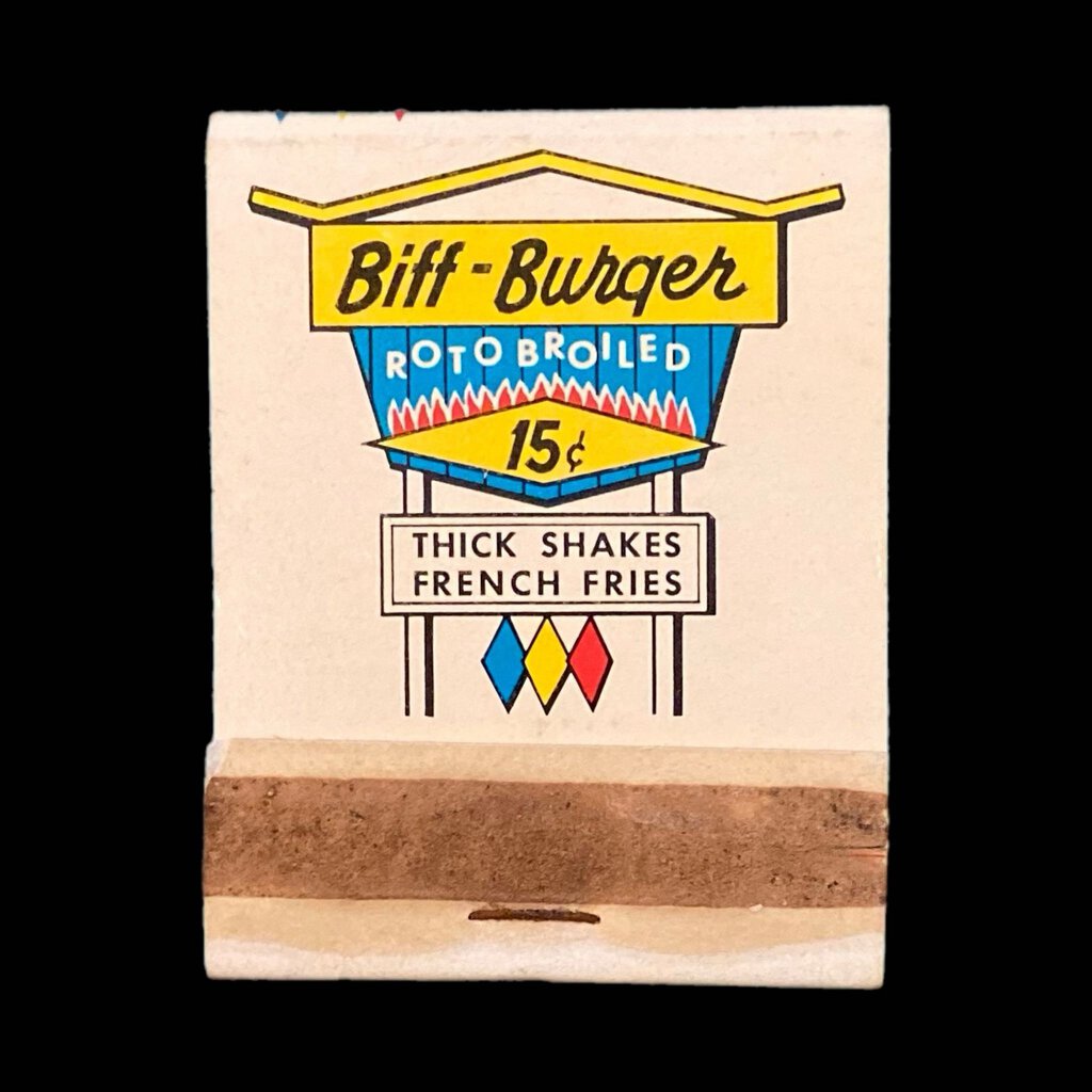 Vintage Biff Burger Matchbook Unused